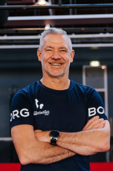 Mario van Maassen, trainer bij The Kettlebell Club in Nijmegen.
